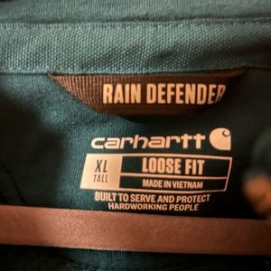 Carhartt rain defender hoodie.